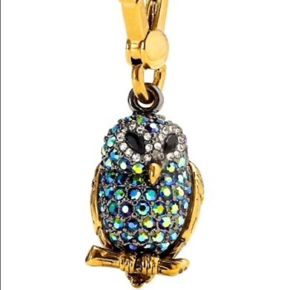 Juicy Couture Pave Owl Charm In Gold